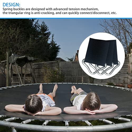 Jiehaojia Lot de 12 ressorts triangulaires pour trampoline avec anneaux en V et crochets en T – Image 5