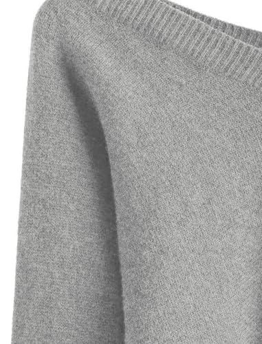 Image of ZAFUL Women's Cropped Sweater V-Neck Long Sleeve Pullover Jumper Knit Top | Crop Length, Ribbed Knit, Double V design, White sweater, Raglan sleeves, lantern sleeve, Fall & Winter, Loose fit, Oversized