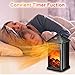 Portable Heater - Electric Fireplace Heater, Space Heater Fireplace 800W with Adjustable Thermostat Ceramic, Remote Control, Tip-Over & Overheat Protection, Heaters Indoor Portable Electric