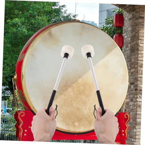 Kisangel 2 piezas de baquetas de percusión con punta de fieltro para principiantes y profesionales, mango cómodo para bandas de marcha miniatura 6
