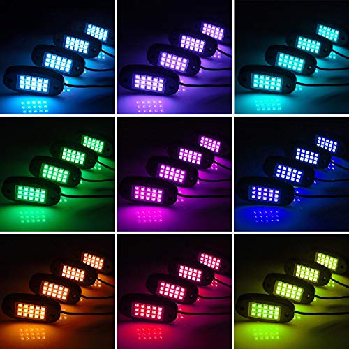 AMBOTHER RGB LED Rock Lights with Remote Music Mode - Thumbnail 7