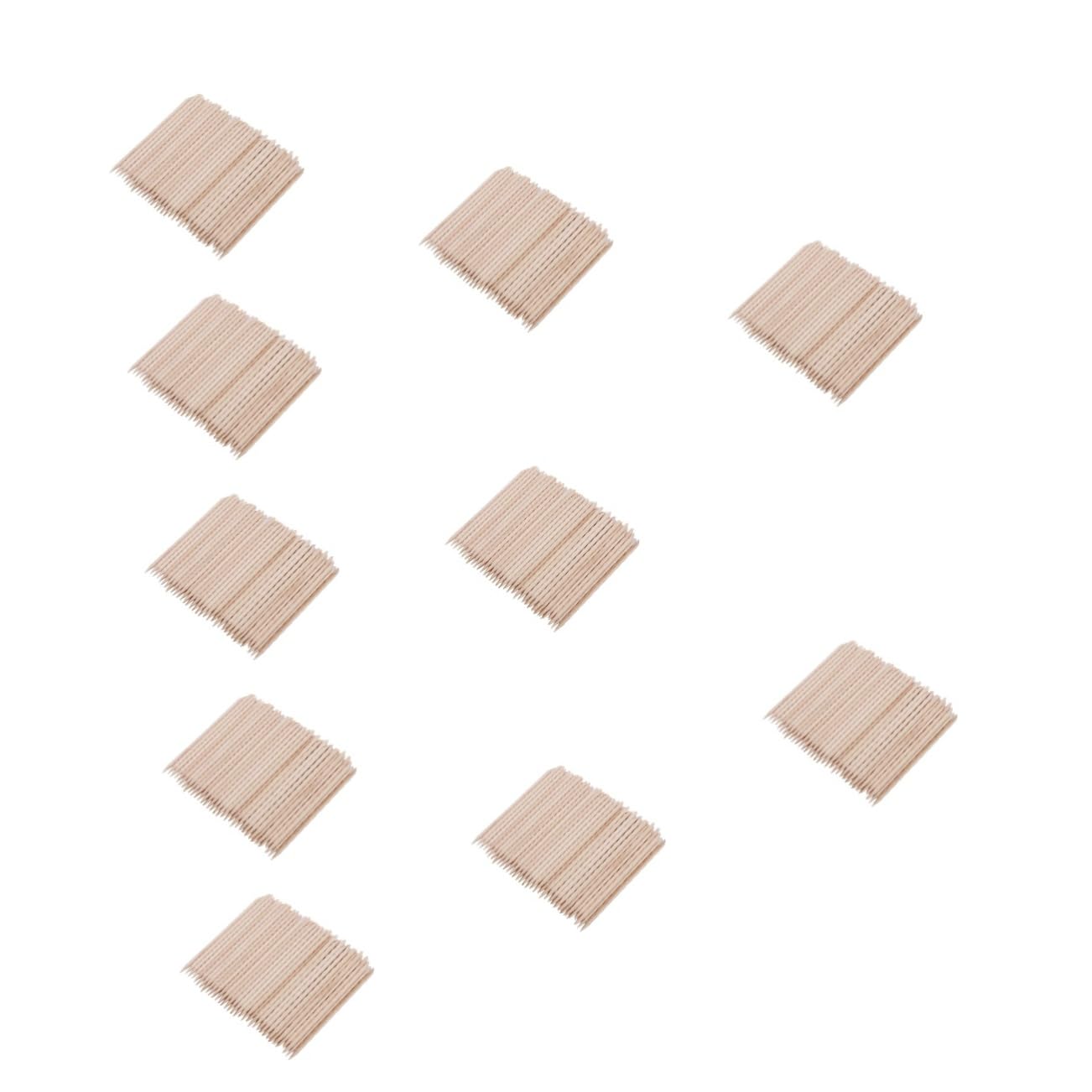 Beatifufu 10sets Wood Stick for Nails Cuticle Pusher Manicure Remover Hardwood Orange Sticks 100pcs*10