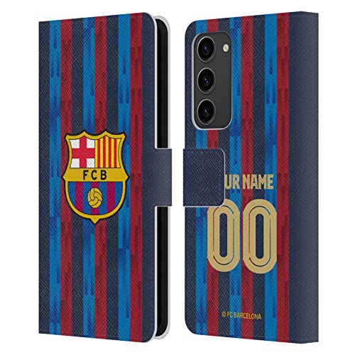 Coque Samsung S23+ FC Barcelona : étui portefeuille en cuir Head Case Designs