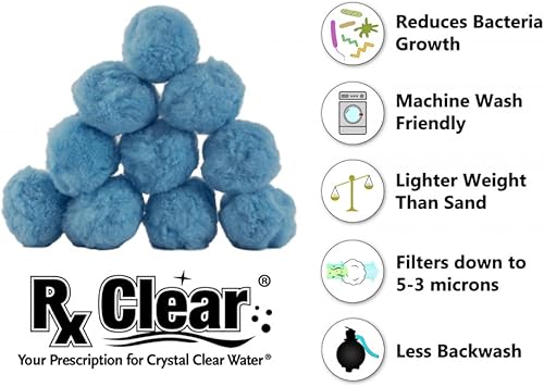 Miniatura 9 de Rx Clear Radiant - Sistema de filtro de arena de piscina de 19 pulgadas para piscinas sobre el suelo, incluye 1 bomba HP, válvula multipuerto de 6