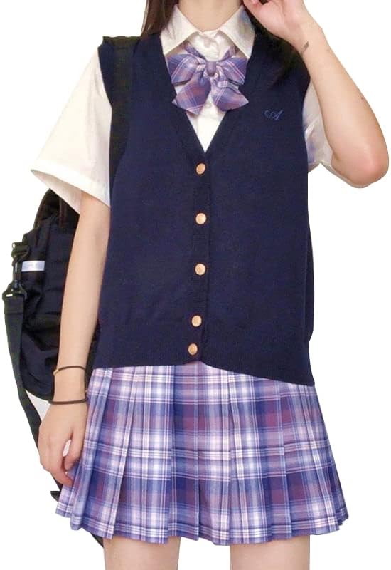 スクールベスト 人気を誇る Vネック ニットベスト 学生制服 チョッキ 無地 ノースリーブセーター ゆったり コスチューム 男女兼用