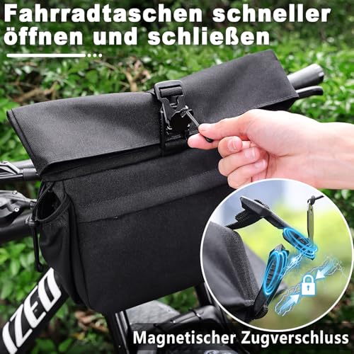 GXCROR Lenkertasche Fahrrad,9L,Fahrradtasche Lenker,Lenkertaschen,Fahrradlenkertasche mit Schultergurt