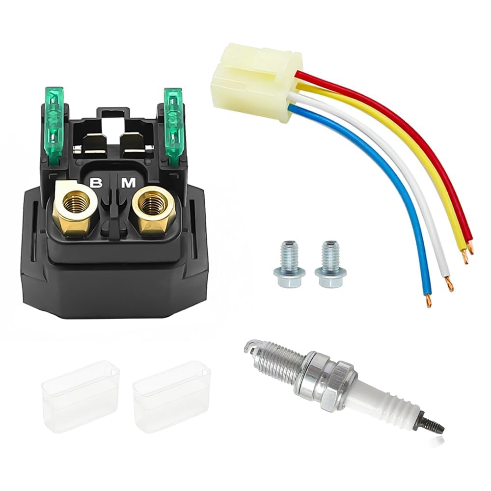 Relè avviamento & candela & connettore compatibile con Yama-ha Raptor 350 660 Grizzly 350 400 450 660 Kodiak 400 450 Big Bear 250 400 Wolverine 350 400 Bruin 250 Bear Tracker 250