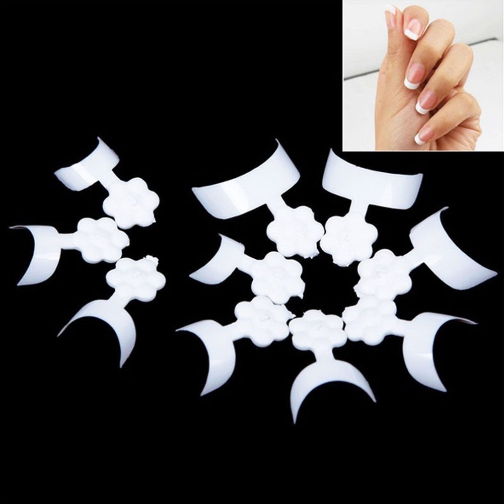500Pcs Short French Nail Art Tips Acrylic UV Gel False Tips DIY Manicure Tool White