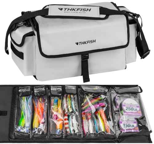 THKFISH Bolsa grande para carnada, bolsa enrollable para señuelos de pesca de trolling de gran tamaño para agua salada miniatura 1