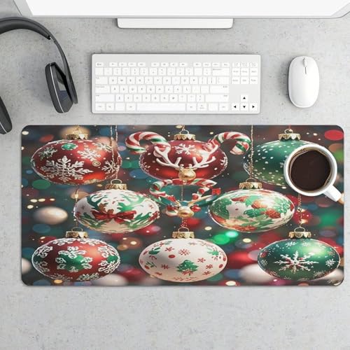 Christmas Balls Desk Mat pad para mouse grande de goma miniatura 5