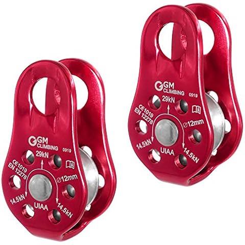 GM CLIMBING 29kN CE UIAA Certified Micro Pulley Slack Tender for Hitch Tending Pack of 2 Cover