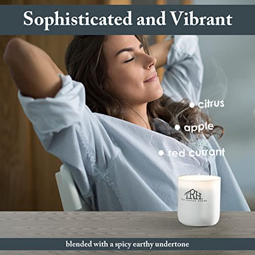 The Rustic House Candles Soy Wax Candle Home Decor | Non Toxic Candles Long Burning Candles | Hand Poured Soy Candle Aesthetic Candles In Glass Container With Wood Lid,Red Currant #TOP4