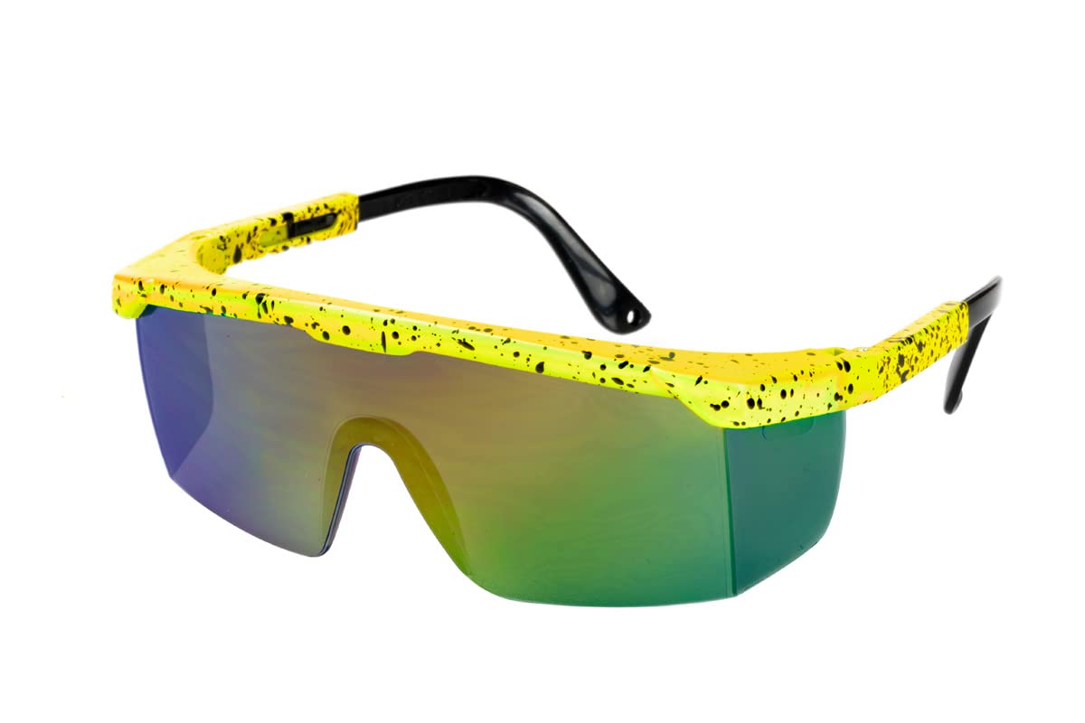 WILBERS & WILBERS - Glasses 80s Retro Ski Goggles for Men and Women Yellow