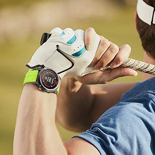 Image of NotoCity Compatible Fenix 5X Plus Bands Fenix 7X Sport Silicone Replacement Watch Strap for Garmin Fenix 8 51mm /Fenix 5X /5X Plus /Fenix 6X /6X Pro /Fenix 3 /HR /Descent MK1 /D2 Delta PX /D2 Charlie(Green)