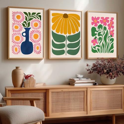 Image of kotart Boho Art Home Decoration Painting | Paintings With Frame For Living Room Bed Room Hotel Wall Decor Digital Reprint Set of 3 (10X13 inch)