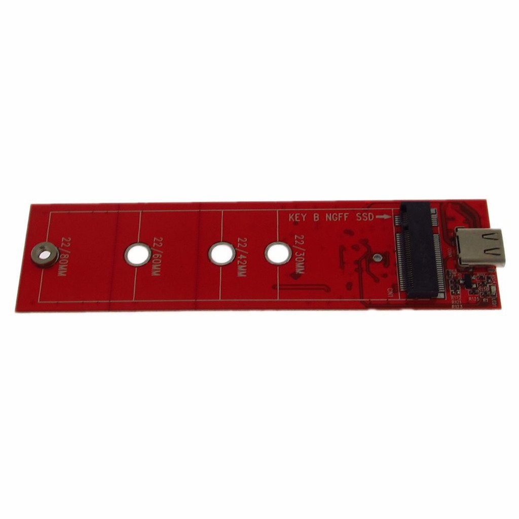 Azul USB 3.1 Tipo-C USB-C a SATA NGFF M.2 B Key SSD 2230/2242/2260/2280 Caja de tarjeta adaptadora 4