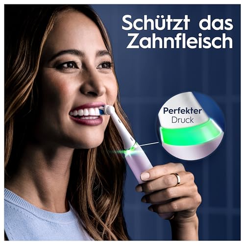 Oral-B iO Series 9 Plus Edition Elektrische Zahnbürste/Electric Toothbrush, PLUS 3 Aufsteckbürsten inkl. Whitening, Magnet-Etui, 7 Putzmodi, Geschenk Mann/Frau, Designed by Braun, Rose – Bild 4