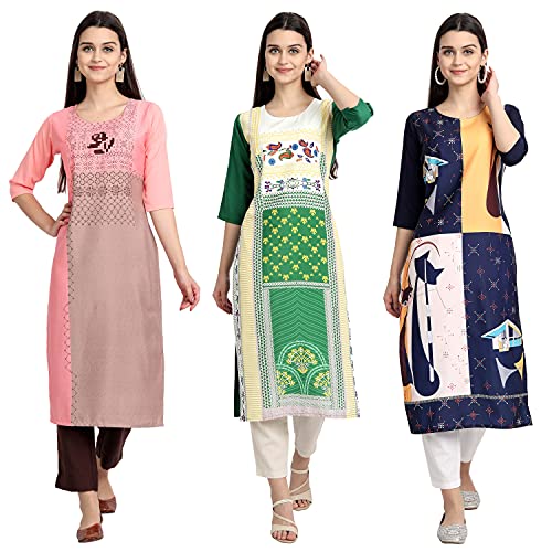 Image of Women's Crepe Straight Kurta