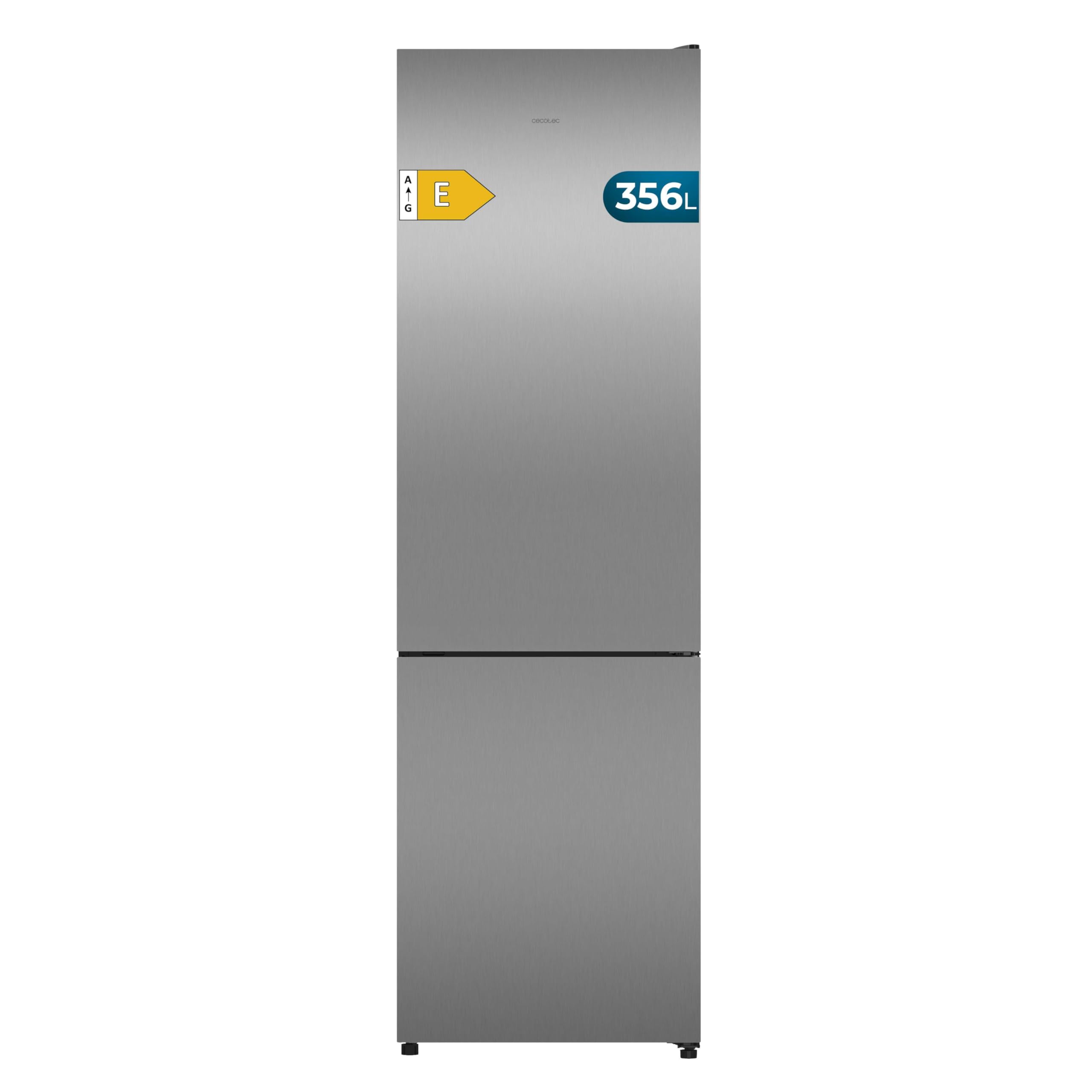 Cecotec Frigorifero Combinato Total No Frost di 356L Bolero CoolMarket Combi 356i Inox E. Altezza 200cm, Larghezza 59,5 cm, Classe E, Tecnologia Multi Airflow, FreshnessFlex e HumidityFlex HUB, Inox