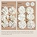 Auihiay 64 PCS Artificial Hydrangea Flowers, Silk Hydrangea Full Flowers Heads with Stems for Wedding Centerpieces, Home, Garden, Baby Shower, Party Decoration (Ivory)