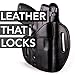 Urban Carry LockLeather OWB Holster for Ruger LCP (LCP II/LCP Max) - Secure & Comfort Hybrid Leather/Polymer Design for 2.8-inch Barrel