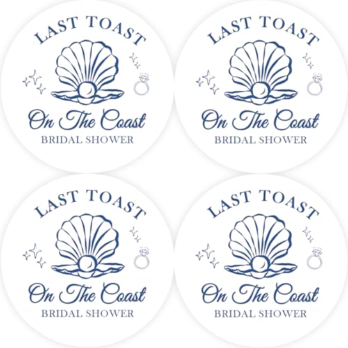 ���X�g�g�[�X�g�I���U�R�[�X�g�T���L���[�X�e�b�J�[40�� Coastal Bachelorette Thank You���E���h�X�e�b�J�[�A���݃u���C�_�����E���h���x�� �r�[�`�E�F�f�B���O/�u���C�_���V�����[�p�[�e�B�[�̋L�O�i�p