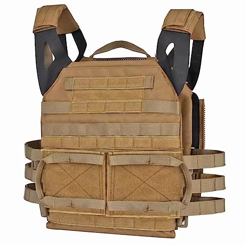 Gilet militaire de chasse en couleur tan avec sangle réglable