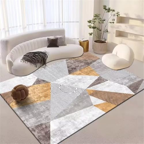 Tapis antidérapant gris-jaune 50X70CM pour chambre d'ado et déco balcon - 2