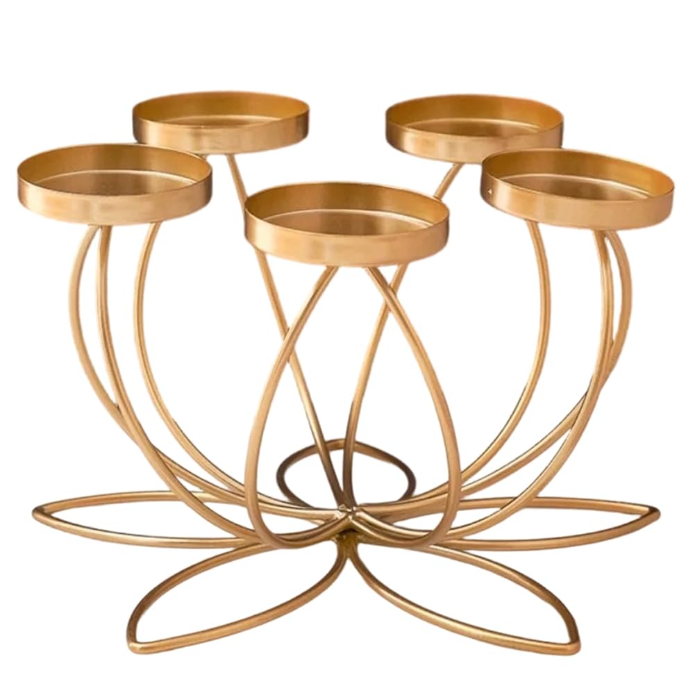 UDSKNV[KSL Candlestick Holder in Elegant Iron Design Perfect for Candlelight Dinners and Home Decoration