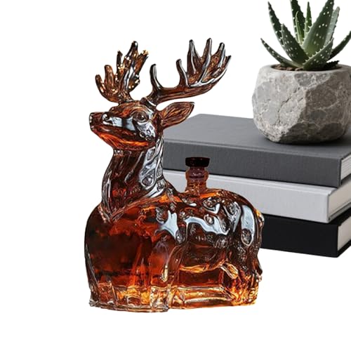 Botellas para alcohol, 12 cl, decoración del hogar para el hogar, botella de whisky de reno, jarras de licores, para Navidad, cumpleaños, hogar, bar, decoración, bourbon brandy vino