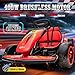 Beblinglet 24V Electric Go Kart, Drift Car Outdoor Ride on Toy with EVA Tires, 400W Motor, 8.1 MPH, Music, Wireless, Drift Mode and 2 Speed, Crazy Go Cart for Kids 6-12 Years Old, Red