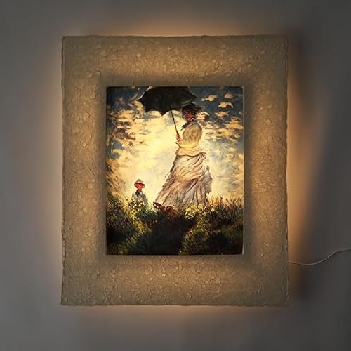 [フレーム:AWATABE]モネ「散歩・日傘をさす女性」 越前和紙フレームと西洋絵画 日本画 -WA CHIC- 大サイズ[壁掛け] / 西洋絵画 日本画 アート 印刷 インテリア 家具 リビング 玄関 モダン 壁掛け 北陸 福井 あわら市 [aw035-m007]