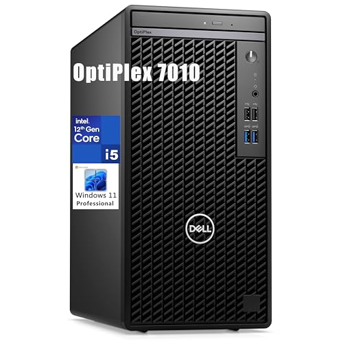 Dell OptiPlex 7020 Tower Business Desktop Computer, 12th Gen Intel Hexa-Core i5-12500 (Beat i7-11700), 16GB DDR5 RAM, 512GB PCIe SSD, DVDRW, WiFi Adapter, RJ-45, HDMI, Keyboard & Mouse, Windows 11 Pro