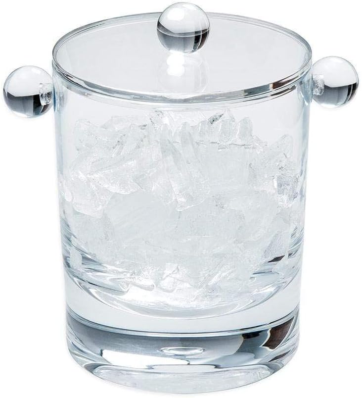 Caspari Acrylic 60oz Ice Bucket & Lid in Crystal Clear - 1 Each