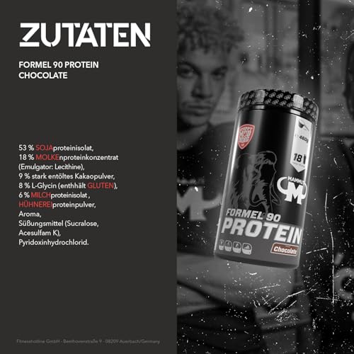 Professionelle Shaker-Mischung aus dem cremigen Chocolate Proteinpulver von Mammut Nutrition