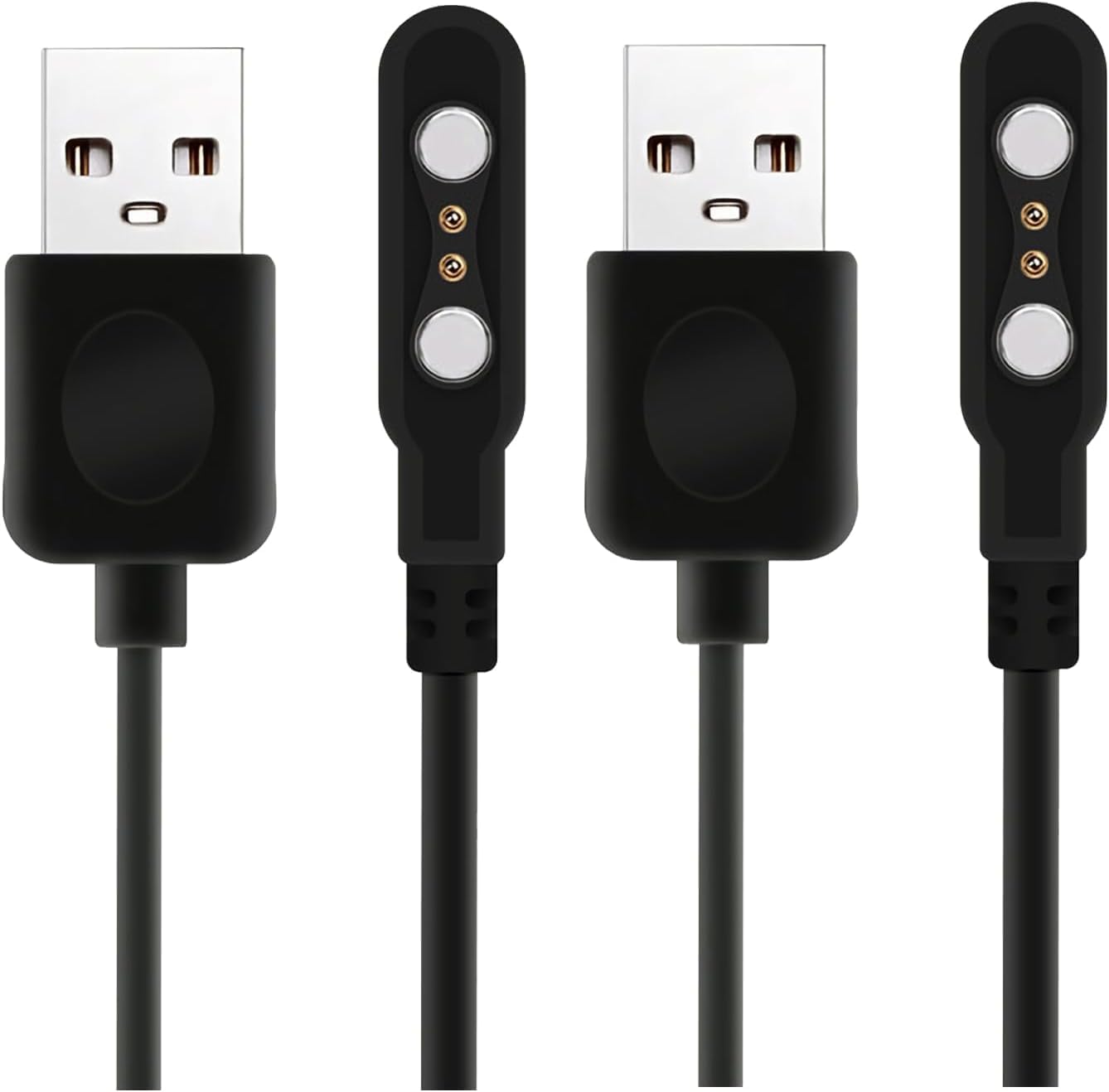 Boat Original Pack of 2 USB all types smartwatch charger cable for Boat Xtend,boat storm, Noise ColorFit Pulse, Colorfit Ultra 2, All 2 Pin Watch Cable Only (FASTRACK Charger)-image-37