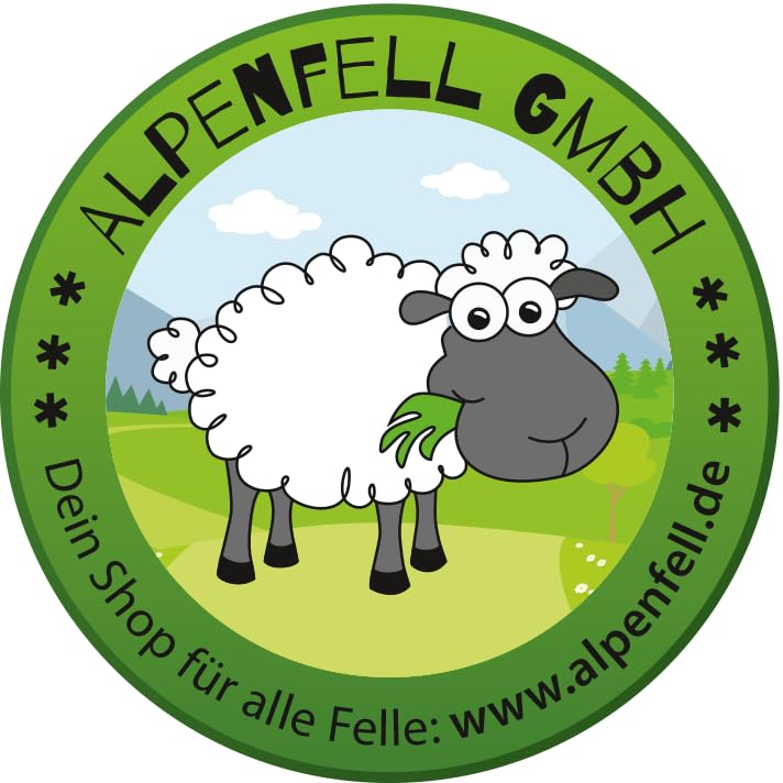 Alpenfell Schaffell Braun Premium-Qualität Lammfell 110-120cm ökologische Gerbung
