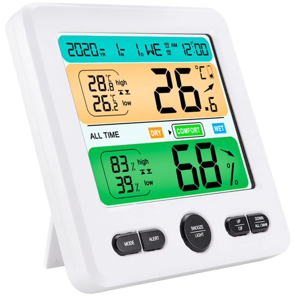 LIFKOME Digitales Hygrometer Innen mit Thermometer für Zuhause Tischthermometer Hygrometer Präzises Raum-hygrometer für Kinderzimmer und Wohnräume Elektrisches Heimwerkerwerkzeug