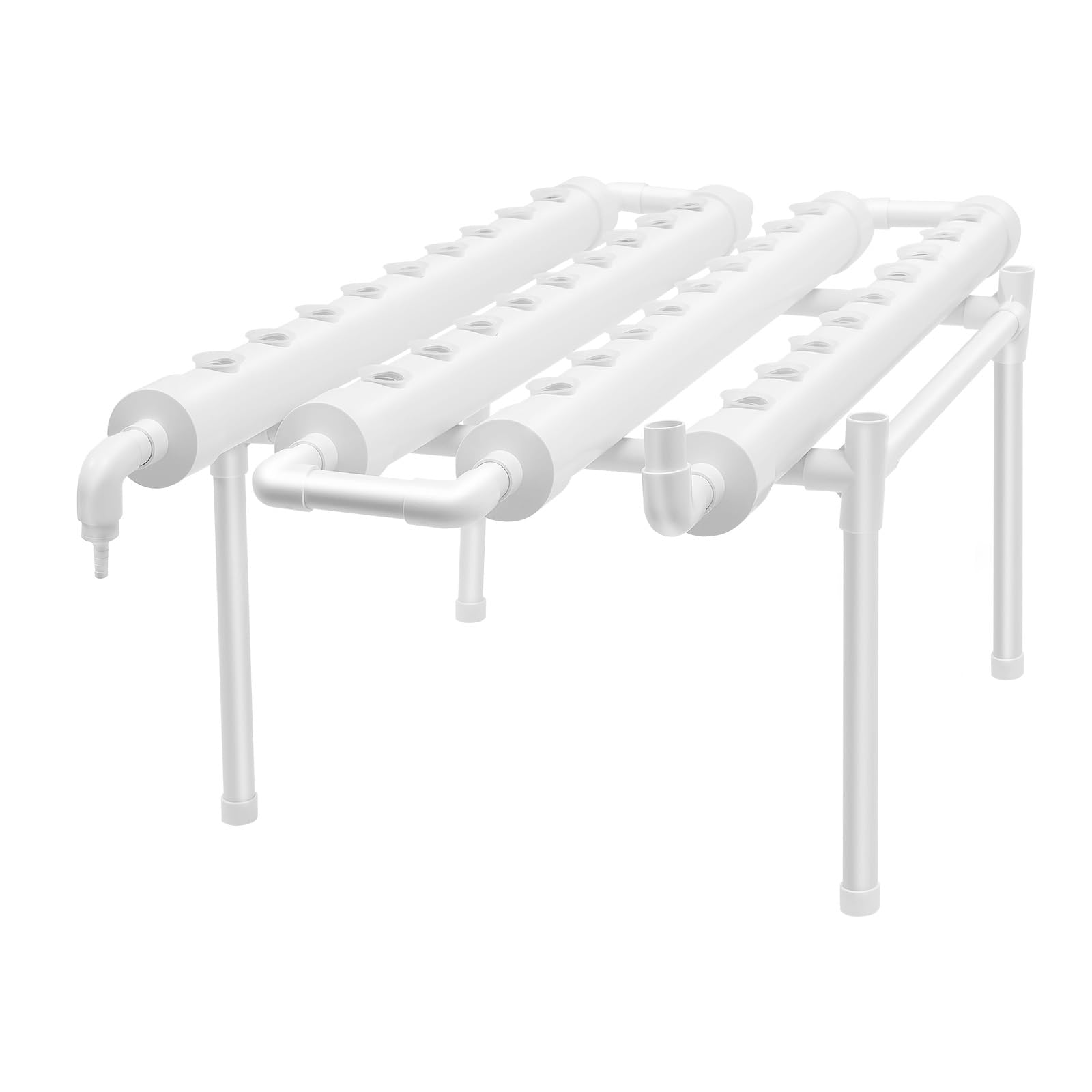 Kit de culture hydroponique 36 trous 4 tubes Système hydroponique d'intérieur Kit complet de culture hydroponique en PVC avec tubes en U à 1 couche pour légumes, jardin fleuri