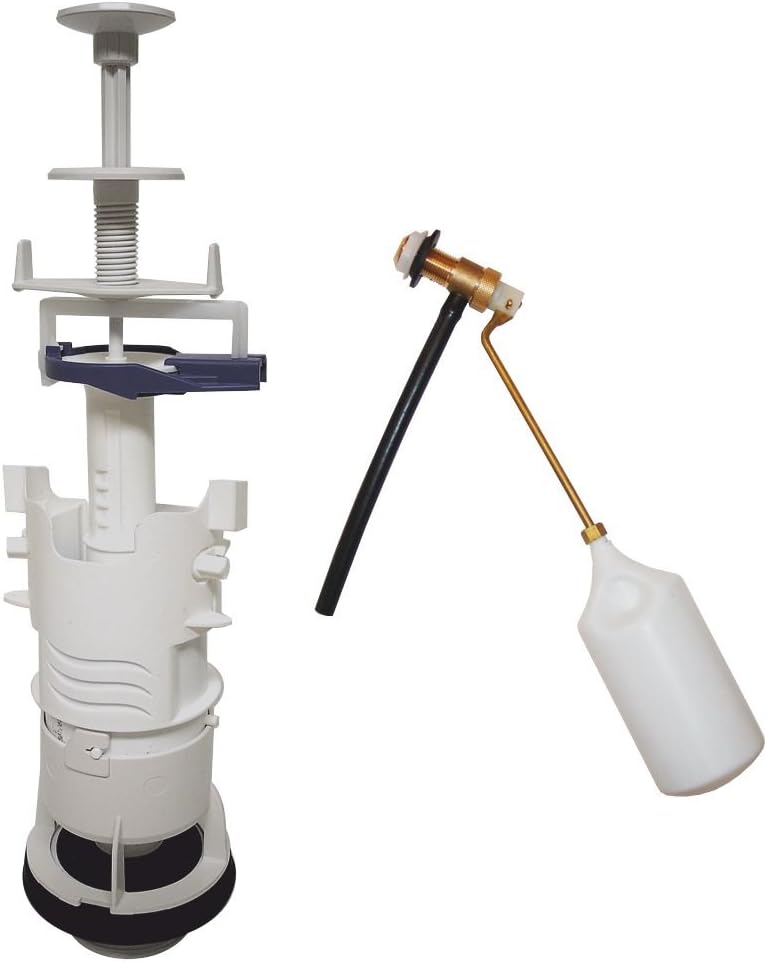 Regiplast 3430B Push Flush Mechanism Single Flow with Filling Valve Brass White