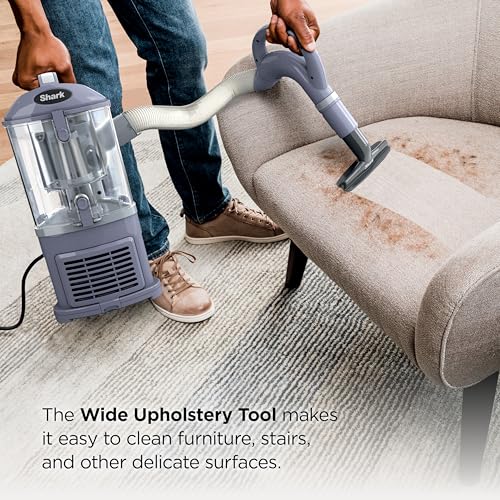 Image of Shark NV352 Navigator Lift Away Upright Vacuum, Hepa Filter, Anti-Allergen Technology, Swivel Steering, Ideal for Carpet, Stairs, & Bare Floors, with Wide Upholstery & Crevice Tools, Lavender