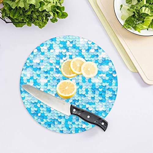Planche à hacher écailles de poisson de 20 cm au design soigné pour la viande