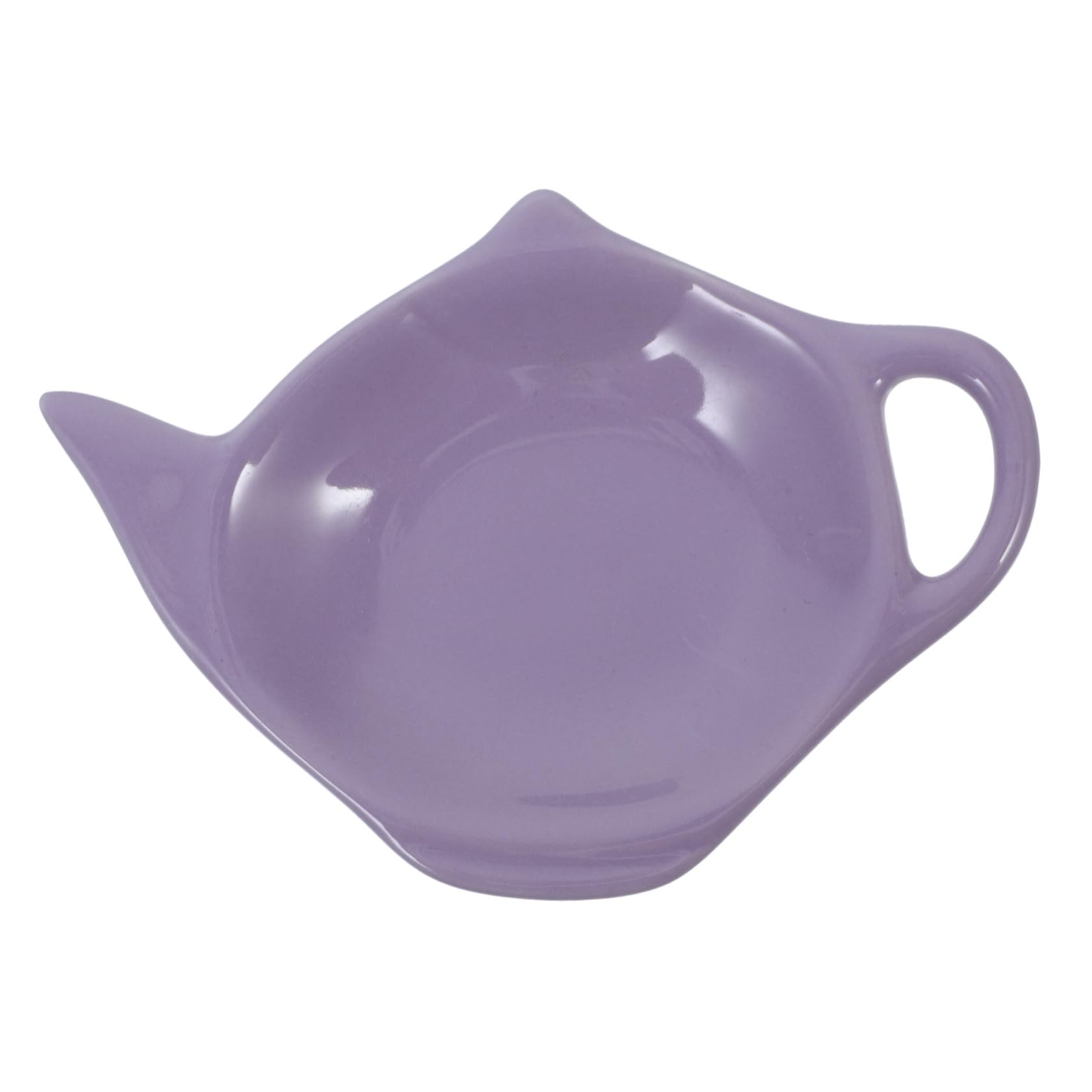 Teapot Shaped Ceramic Tray Decorative Tea Bag Holder Coaster for Sauce Dessert and Seasonings Compact Multi Purpose Dish for Home Office Use Unique Teapot Design