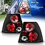 ACANII - For Black 1999-2005 VW Jetta MK4 Tail Lights Brake Lamps Left+Right Aftermarket Assembly 99 00 01 02 03 04 05