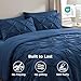 Bedsure King Size Comforter Set - Bedding Sets King 7 Pieces, Pintuck Bed in a Bag Navy Blue Bed Set with Comforter, Sheets, Pillowcases & Shams