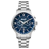 Wasserdicht bis 50 m Ingersoll Herren Analog Quarz Uhr mit Edelstahl Armband I00604