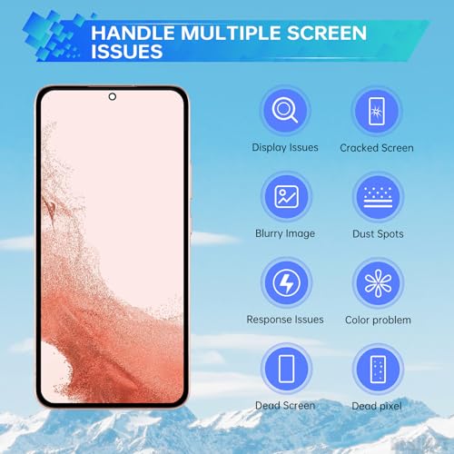 Image of for Samsung Galaxy S22+ Plus AMOLED Screen Replacement | OLED Display Touch Digitizer Full Assembly with Pink Gold Frame and Side Button Glass Repair Tools Kit SM-S906U SM-S906U1