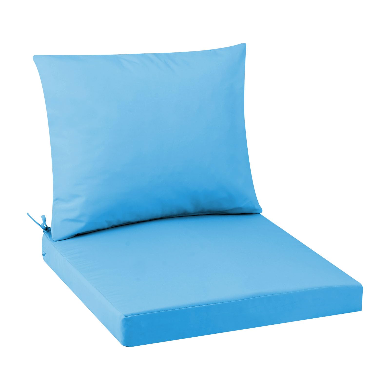 Outdoor Seat Cushion Set 19 x 19 In, Water-Resistant & Fade-Resistan, Patio Furniture Cushions with Removable Cover Deep Seat & Back Cushion with Handle and Adjustable Straps for Chair Sofa,1PC