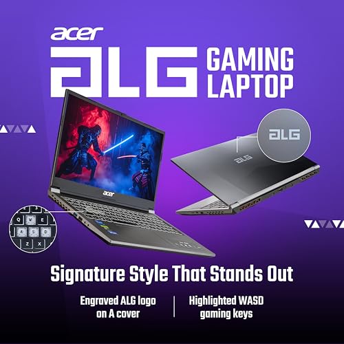 Image of Acer ALG, Intel Core5-210H Processor, NVIDIA GeForceRTX 3050-6GB DDR6, 16GB RAM, 512GB SSD,Office 2024 + M365 Basic, FHD 15.6 inch, 144Hz, Windows 11 Home, Steel Gray, 1.99 KG, AL15G-53, Gaming Laptop