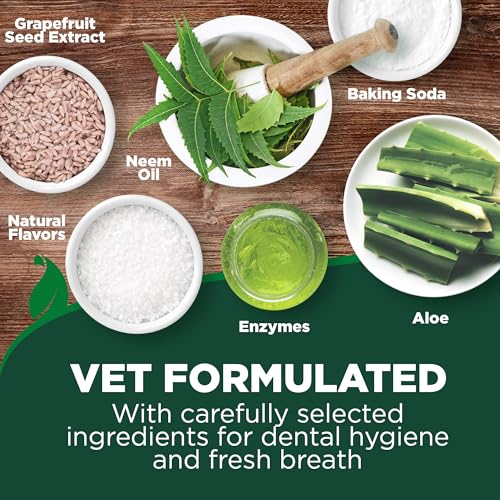 Image of Vet's Best Dog Toothpaste & Dog Toothbrush, Dental Kit, Plaque Remover for Teeth, Whitens Teeth, Freshens Canine Breath, Veterinarian Formula, Finger Toothbrush Included